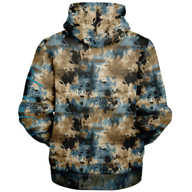 Chokefish™ Microfleece Zip-Up Hoodie Acid-Wash Colors-014B